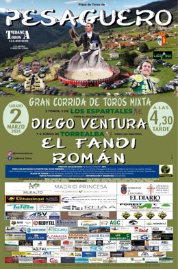 Cartel de la corrida de toros en Pesaguero