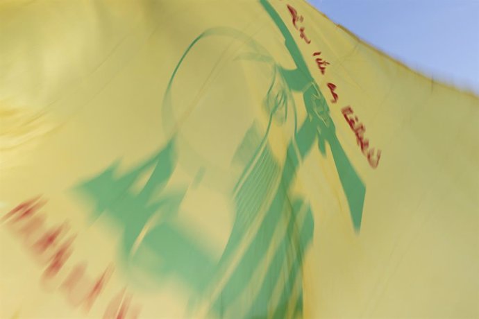 Archivo - Bandera del partit-milícia xiïta libanès Hezbollah 