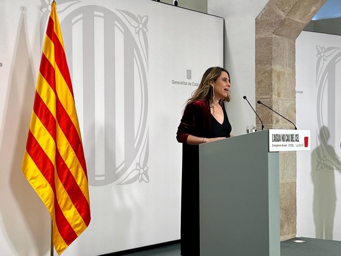 La portavoz del Govern, Patrícia Plaja, en rueda de prensa