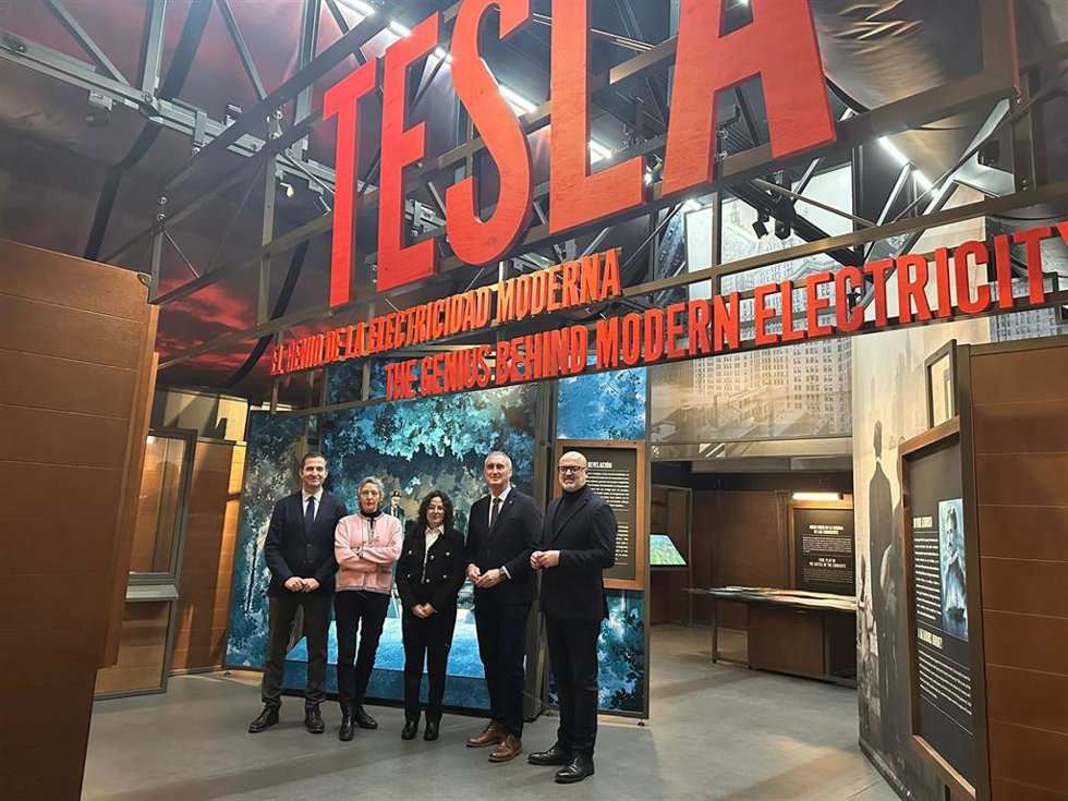 Un momento de la inauguración de la exposición.