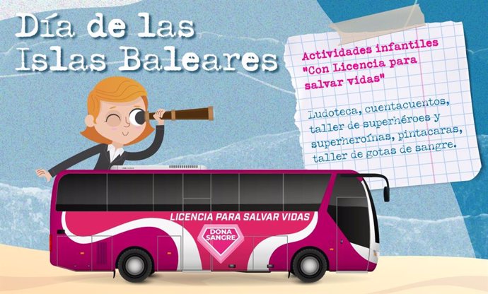 El Banco de Sangre y Tejidos de Baleares ofrecerá actividades infantiles el Dia de les Illes Balears