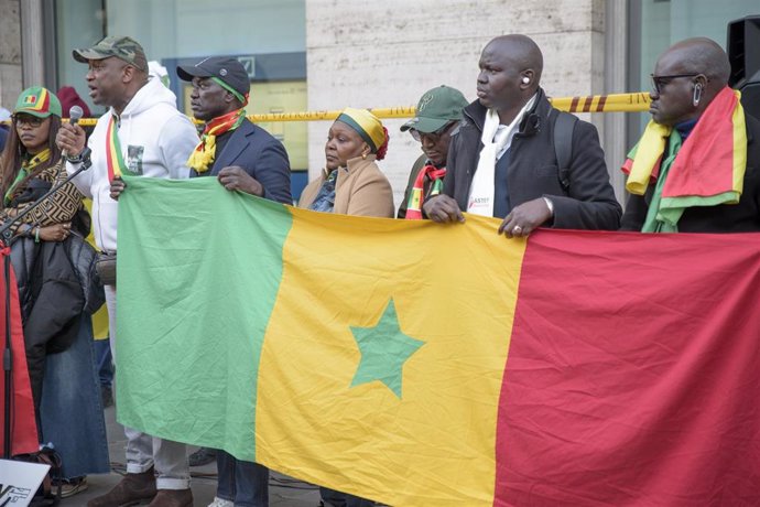 Imagen de archivo de una manifestación contra el Gobierno de Senegal en Italia