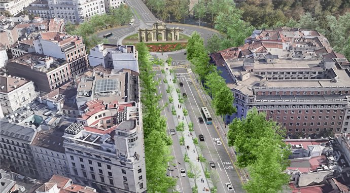 Diseño del nuevo bulevar que unirá Cibeles con la Puerta de Alcalá