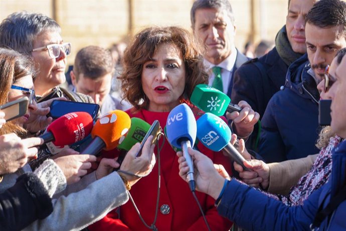 María Jesús Montero, vicepresidenta primera del Gobierno y ministra de Hacienda, en los actos del Día de Andalucía el 28 de febrero de 2024.