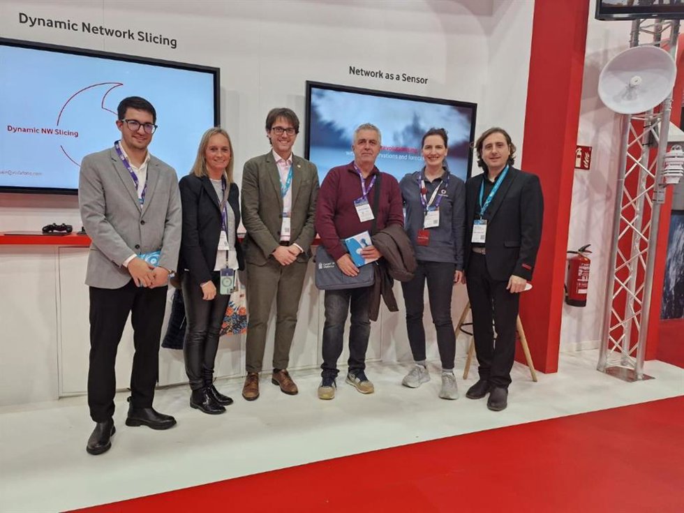 El director insular de Modernización, Pep Cerd, y la directora insular de Coordinación, Sandra Morell, como parte de la delegación que se ha trasladado al Mobile World Congress, en Barcelona, en representación del Consell de Mallorca.
