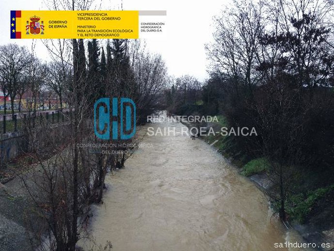 Imagen facilitada por la CHD sobre el estado de los ríos en este martes 28 de febrero.