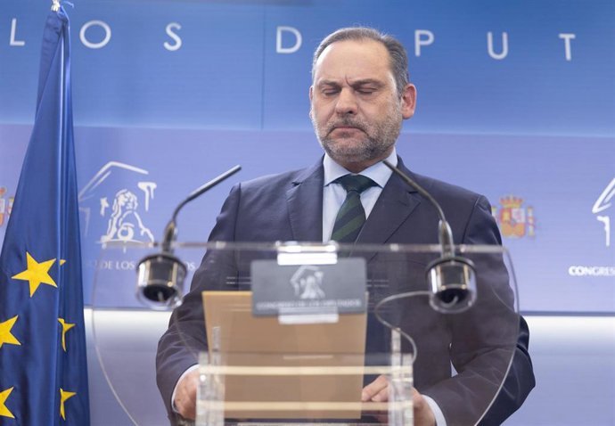 El exministro de Transportes y diputado del PSOE, José Luis Ábalos, durante una rueda de prensa