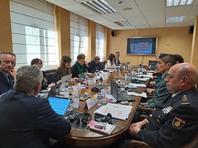 El delegado del Gobierno en Castilla y León, Nicanor Sen, en una reunión con el Grupo de Expertos en la lucha contra la Violencia contra la Mujer y la Violencia Doméstica (Grevio) del Consejo de Europa.