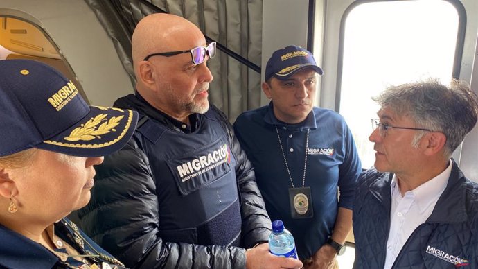 El exjefe paramilitar Salvatore Mancuso a su llegada a Colombia.