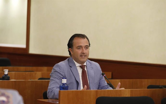 Archivo - David Moreno, presidente del Grupo Parlamentaria Vox en Castilla-La Mancha