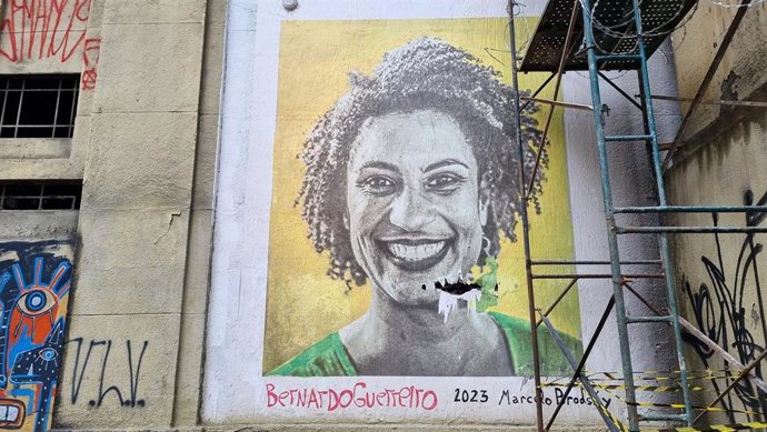 Archivo - Mural en memoria de la concejala Marielle Franco, asesinada en 2018