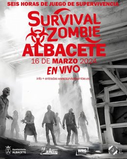 Cartel del juego de supervivencia 'Survival Zombie' que se celebrará en Albacete.