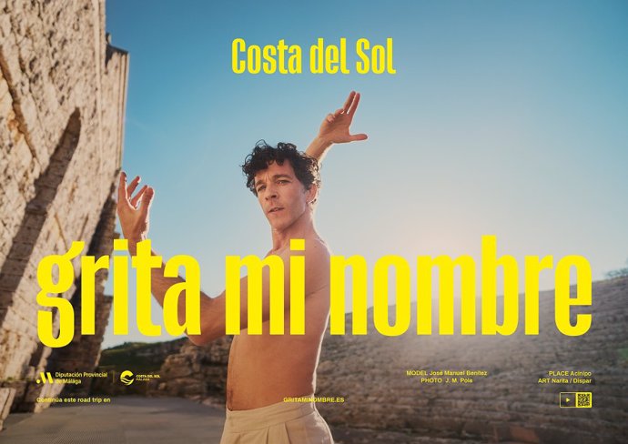 Flotograma de la campaña de Turismo Costa del Sol 'Grita mi nombre'.