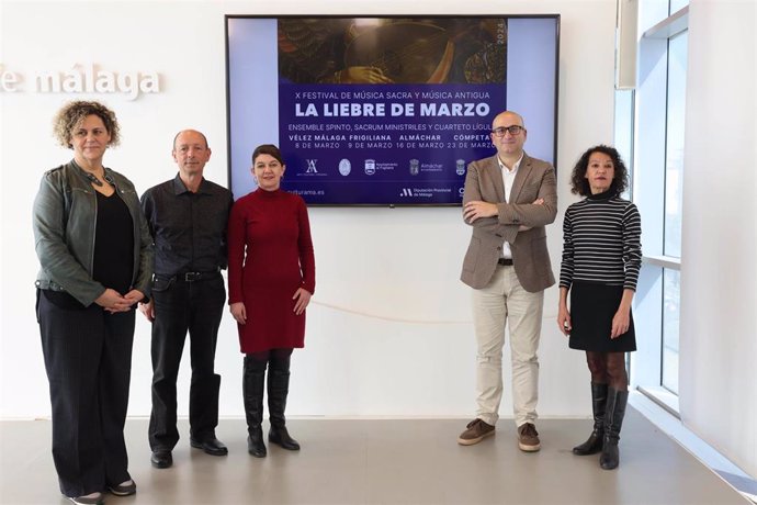 Presentación del Festival 'La Liebre de Marzo' en la Diputación de Málaga.