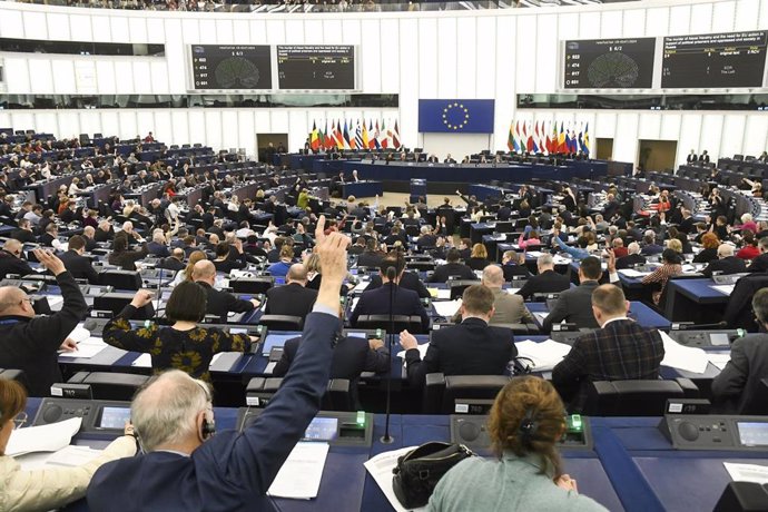 Sesión de votación en el pleno del Parlamento Europeo en Estrasburgo