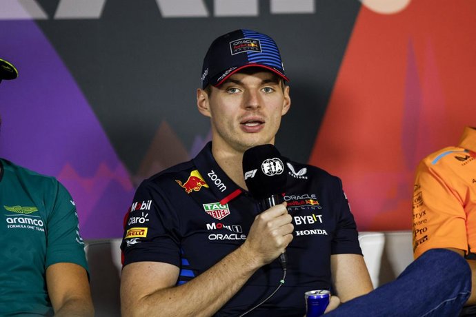 VERSTAPPEN Max (ned), Red Bull Racing RB20, portrait press conference during the Formula 1 Gulf Air Bahrain Grand Prix 2024