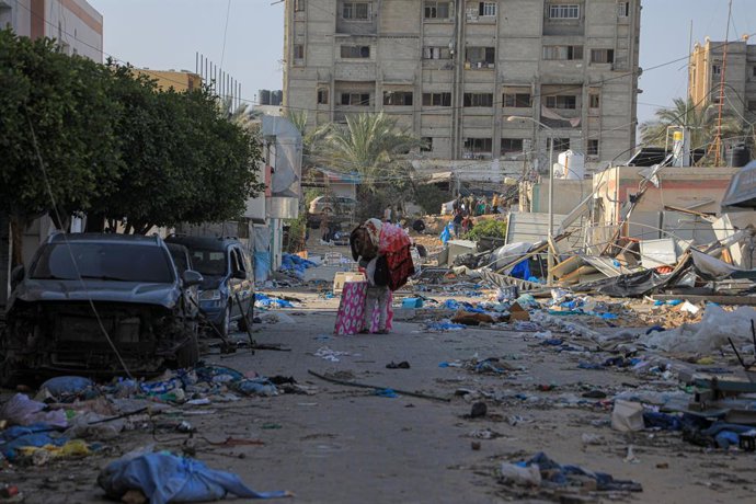 KHAN YOUNIS, Feb. 29, 2024  -- The Nasser Hospital is seen in the southern Gaza Strip city of Khan Younis, Feb. 28, 2024. Nasser Hospital, the second-largest hospital in Gaza Strip, stopped operating after an Israeli military operation on Feb. 15.