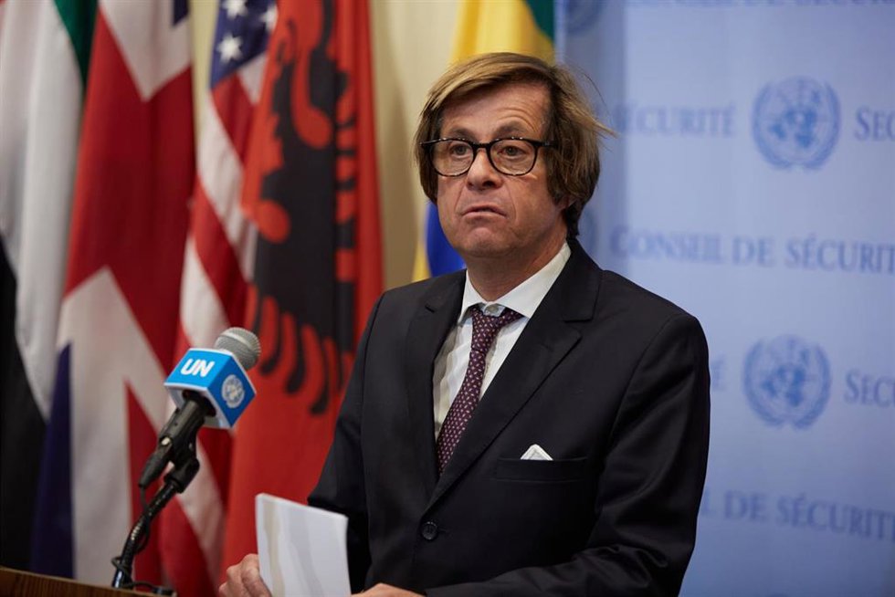 Archivo - El embajador francés ante Naciones Unidas, Nicolas de Rivire