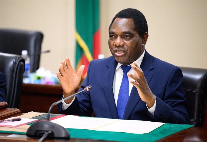 Archivo - El presidente de Zambia, Hakainde Hichilema