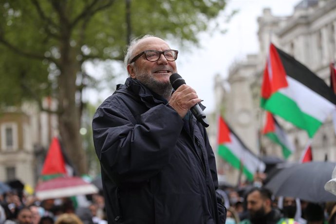 Archivo - El izquierdista George Galloway durante una manifestación a favor de Palestina