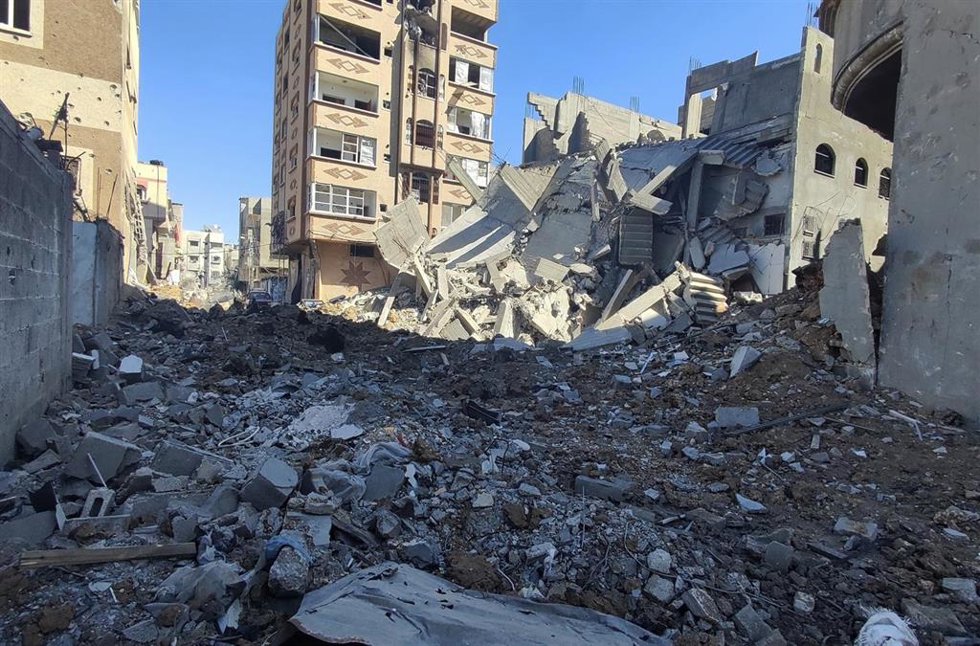 Ruinas en la Franja de Gaza