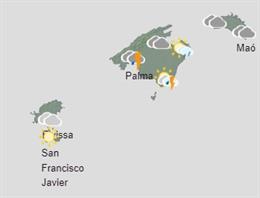Mapa meteorológico de Aemet, a 1 de marzo de 2024.