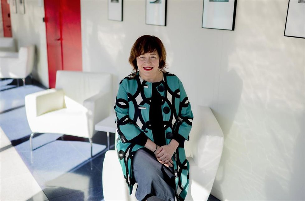 La directora de ARCO, Maribel López, posa para Europa Press, en IFEMA Madrid