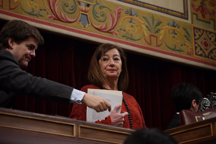 La presidenta del Congreso, Francina Armengol, durante una sesión plenaria, en el Congreso de los Diputados, a 29 de febrero de 2024, en Madrid (España).