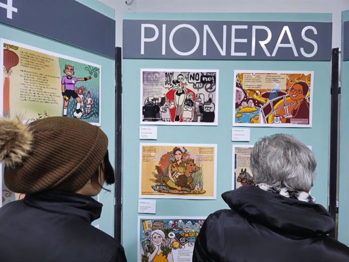 La muestra itinerante recoge las láminas con las protagonistas de los calendarios de la igualdad, promovidos desde la DPT.