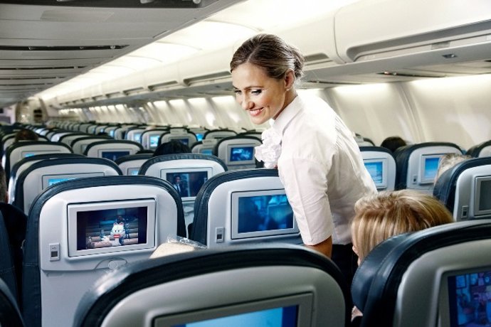 Archivo - Asientos de un avión