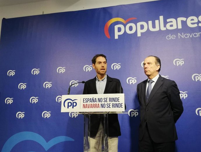 Los diputados del PP por Navarra Sergio Sayas y Carlos García Adanero.