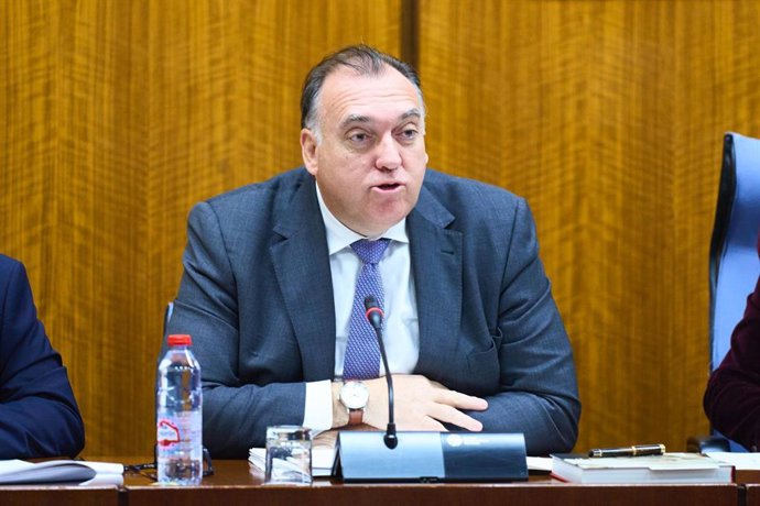 El consejero de Turismo, Cultura y Deporte, Arturo Bernal, en comisión parlamentaria.