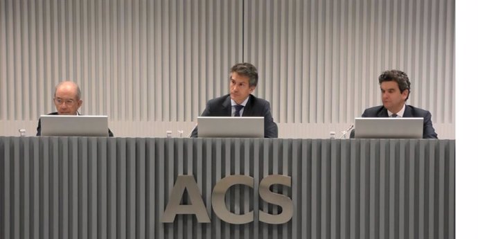 Archivo - Conferencia de analistas de ACS de 2024
