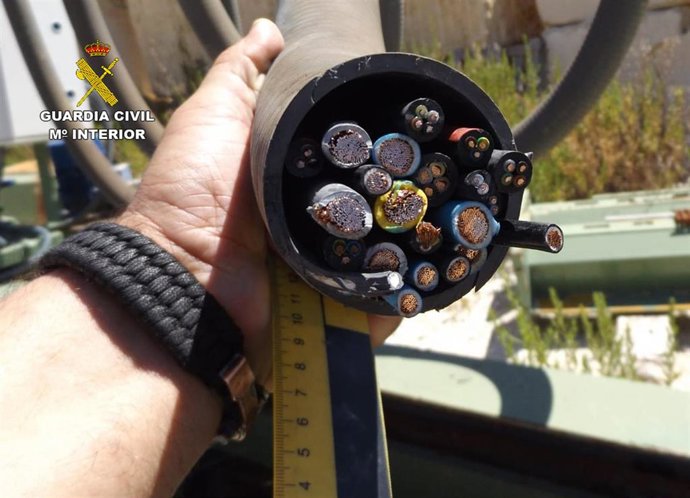 Imagen de robo de cables en el Noroeste