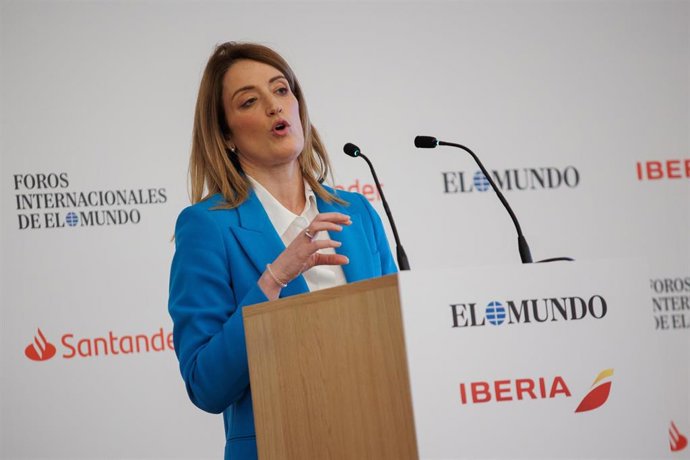 La presidenta del Parlamento Europeo, Roberta Metsola