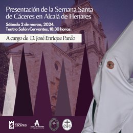 La Semana Santa de Cáceres viaja este sábado a Alcalá de Henares (Madrid) para presentar sus procesiones