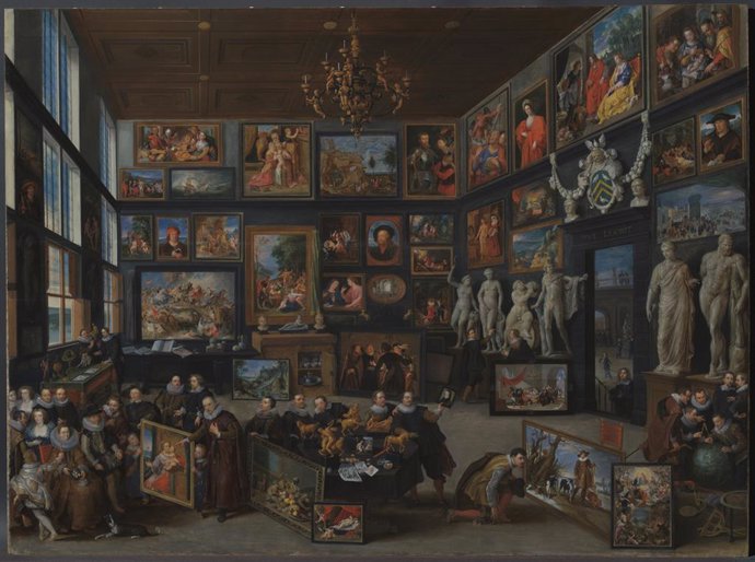 Archivo - La obra 'El gabinete de arte de Cornelis van der Geest Willem van Haecht'. Óleo sobre tabla