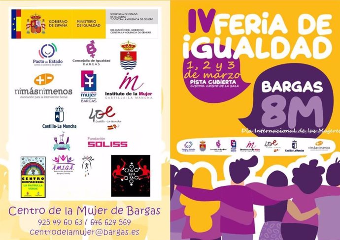 Cartel de la Feria de Igualdad de Bargas