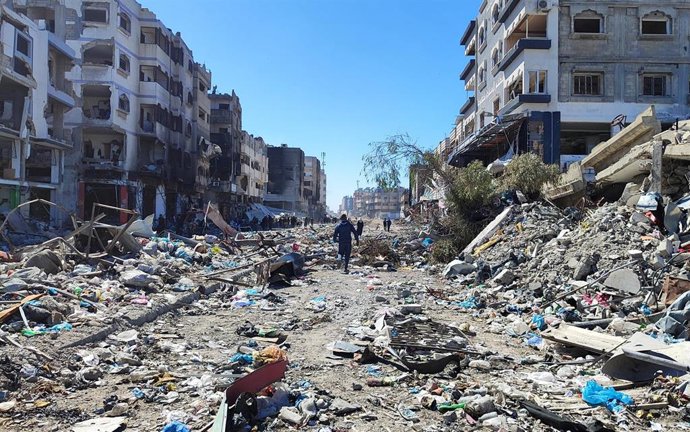 Escombros en la Franja de Gaza