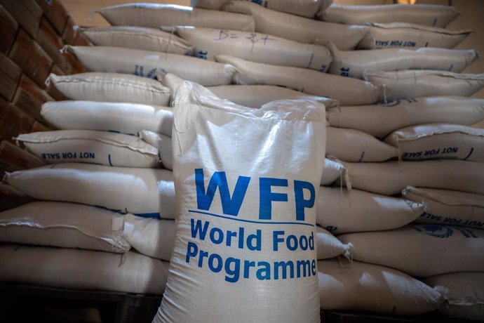 Archivo - Un saco del Programa Mundial de Alimentos (PMA)