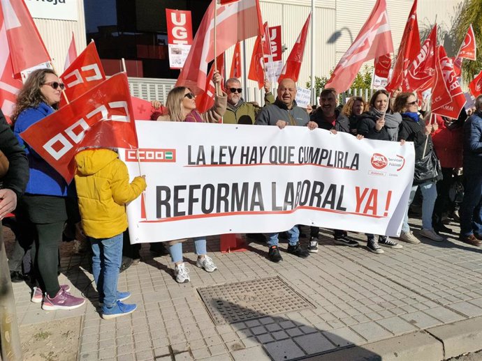 Una de las movilizaciones de trabajadores de Cruz Roja en Córdoba.