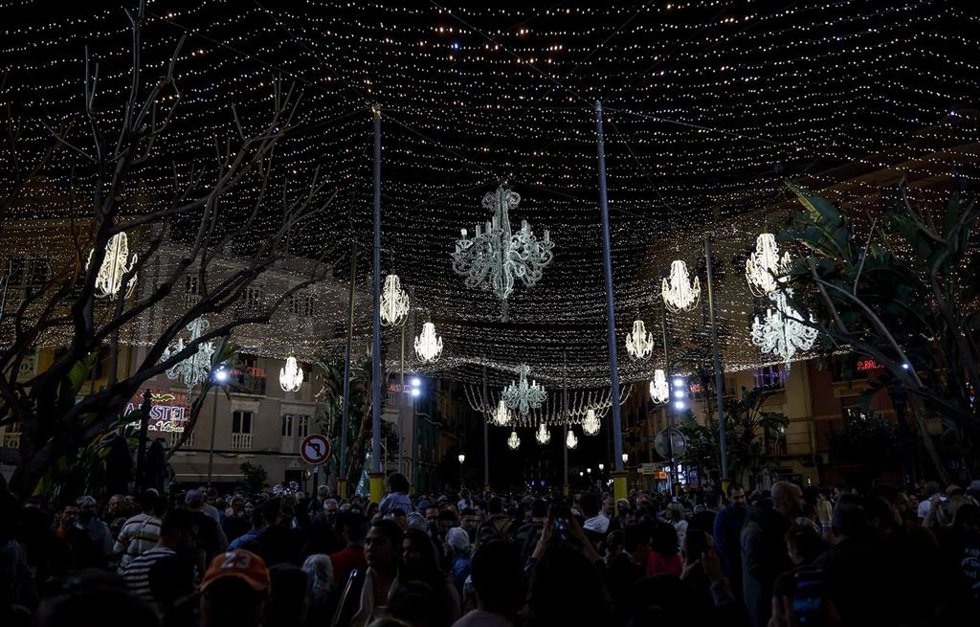 Archivo - Inauguración de la iluminación de la Falla Cuba-Puerto Rico, a 10 de marzo de 2023