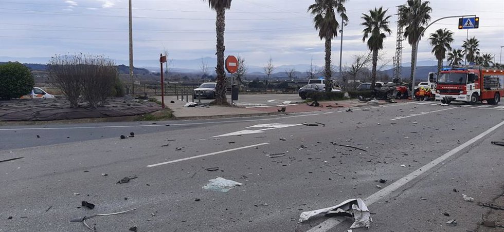 Accidente de tráfico en Calahorra donde perdió la vida una mujer