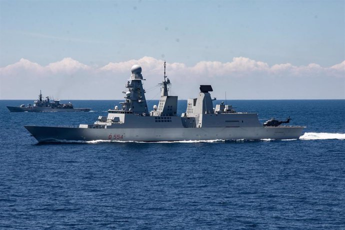 Archivo - El buque de guerra italiano 'Duilio'