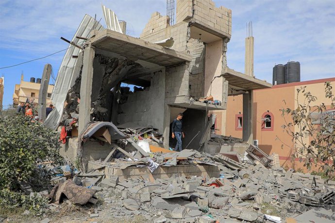 Ataque aéreo israelí sobre la Franja de Gaza.