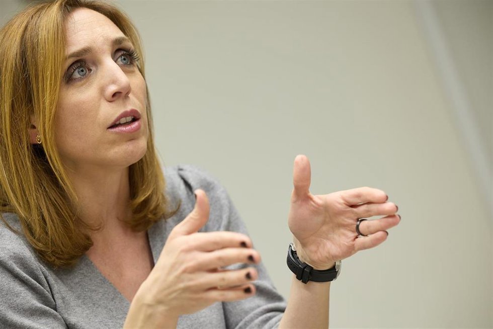 La alcaldesa de Alcorcón, Candelaria Testa, en una entrevista con Europa Press