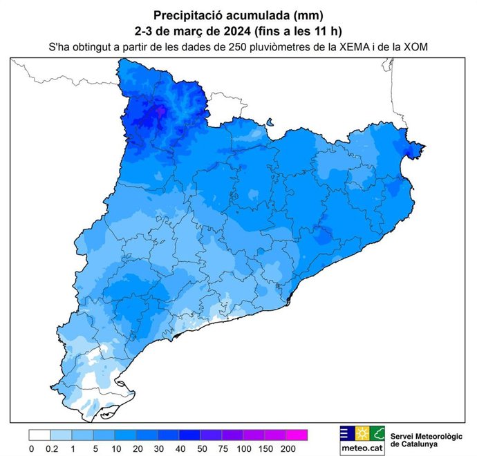 Mapa de precipitación