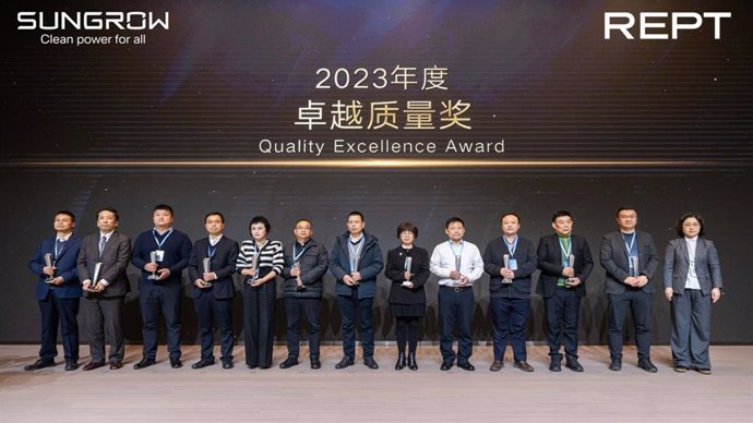 REPT BATTERO Secures SUNGROW's "Quality Excellence Award"