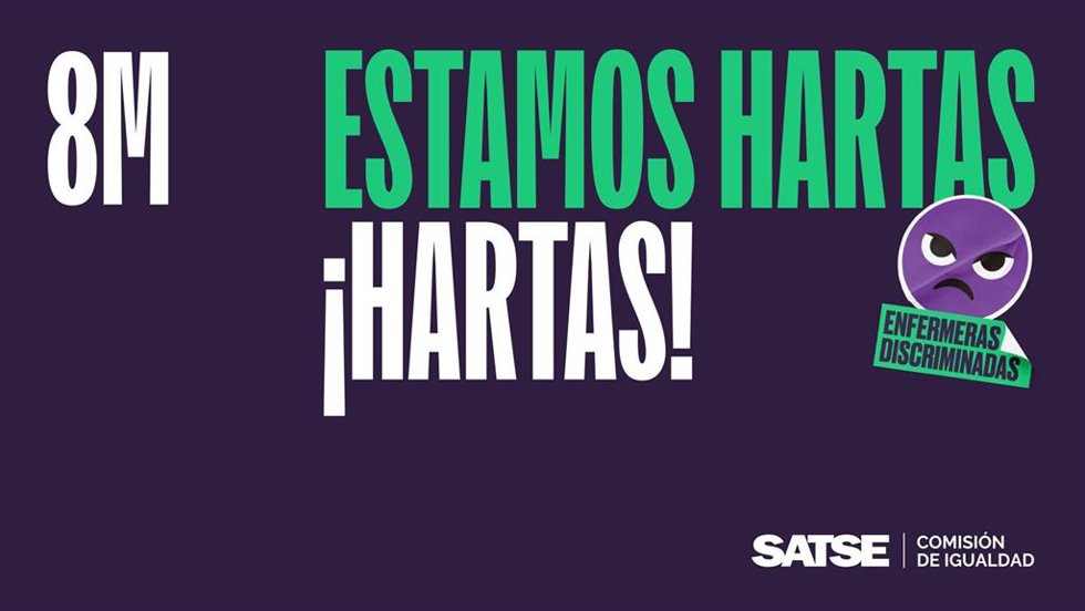 Las enfermeras se manifestarán el 8M "hartas de la discriminación y el desinterés de las administraciones"