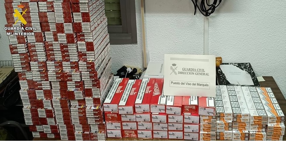 Tabaco de contrabando incautado.